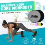 Elite Sportz Core Sliders for Working Out - Pack of 2 Compact, Dual Si... - Image 3