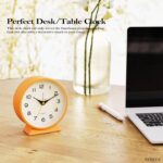 AYRELY® 4.5" Analog Alarm Clock,Small Retro Desk Clock Battery Operate... - Image 4