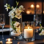 Glass Cylinder Vase Set of 18 for Centerpieces, 4,4.7,6 inch Tall Clea... - Image 3