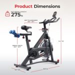 Sunny Health & Fitness Pro Cycling Stationary Bike, 40 LB Flywheel & 4... - Image 4