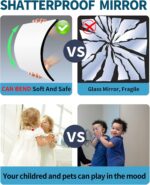 Shatterproof Wall Mirror Full Length for Bedroom, Acrylic Gym Mirrors ... - Image 3