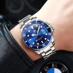 OLEVS Luxury Watches for Men Big Face Stainless Steel Business Dress A... - Image 3