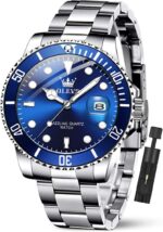 OLEVS Luxury Watches for Men Big Face Stainless Steel Business Dress A... - Image 4