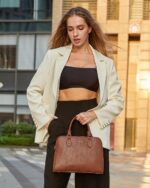 LOVEVOOK Purses and Handbags for Women, Vintage-Style Leather Top Hand... - Image 5