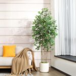 Ficus Artificial Tree 6ft Fake Silk Plant for Home Decor Indoor, Faux ... - Image 3