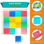 ProSource Foam Puzzle Floor Play Mat for Kids and Babies with Solid Co... - Image 3