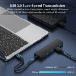 USB 3.0 Hub, VIENON 4-Port USB Hub USB Splitter USB Expander for Lapto... - Image 4