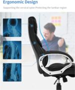 FDW Workplace Chair Laptop Excessive Again Adjustable Ergonomic Desk Chair Ex... - Image 4