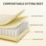 Ferghana Velvet Material Ergonomic Gaming Chair with Footrest and Massag... - Image 7