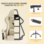 Ferghana Velvet Material Ergonomic Gaming Chair with Footrest and Massag... - Image 9