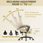 Ferghana Velvet Material Ergonomic Gaming Chair with Footrest and Massag... - Image 10