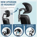 FelixKing Ergonomic Workplace Chair, Headrest Desk Chair with Adjustable ... - Image 5