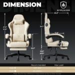 GTPLAYER ACE-PRO Music Gaming Chairs – Constructed-in Audio system, App Assist ... - Image 4