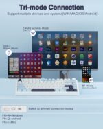 AULA F75 75% Wi-fi Mechanical Keyboard, Scorching Swappable Creamy Keyboa... - Image 4
