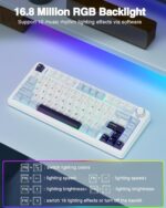 AULA F75 75% Wi-fi Mechanical Keyboard, Scorching Swappable Creamy Keyboa... - Image 7