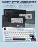 AULA F75 75% Wi-fi Mechanical Keyboard, Scorching Swappable Creamy Keyboa... - Image 8