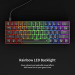 Newmen GM611 Mechanical Keyboard,Rainbow LED Backlit Gaming Wired Keyb... - Image 3