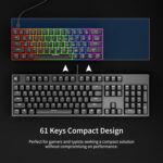 Newmen GM611 Mechanical Keyboard,Rainbow LED Backlit Gaming Wired Keyb... - Image 4