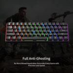 Newmen GM611 Mechanical Keyboard,Rainbow LED Backlit Gaming Wired Keyb... - Image 5