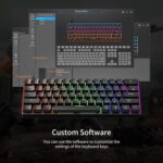 Newmen GM611 Mechanical Keyboard,Rainbow LED Backlit Gaming Wired Keyb... - Image 9