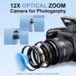 4K Digital Cameras for Images, 12X Optical Zoom 72MP Vlogging Cam... - Image 3