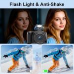 4K Digital Cameras for Images, 12X Optical Zoom 72MP Vlogging Cam... - Image 5