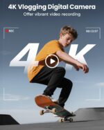 4K Digital Digital camera for Pictures, WiFi 64MP 180° Flip Display screen 3" Autof... - Image 3