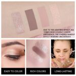 Quads Matte Eye Shadow Powder Make-up Palette - Nudes Brown & Champagne... - Image 3