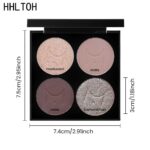 Quads Matte Eye Shadow Powder Make-up Palette - Nudes Brown & Champagne... - Image 4