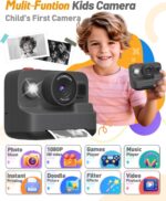 Children Digital camera Immediate Print, Christmas Birthday Items for 3-12 Yr Previous ... - Image 3