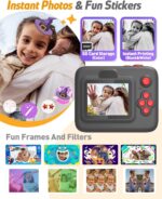 Children Digital camera Immediate Print, Christmas Birthday Items for 3-12 Yr Previous ... - Image 5