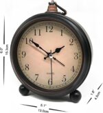 Classic Retro Analog Alarm Clock, 4 inch Tremendous Silent Non Ticking Smal... - Image 3
