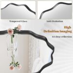 Spherical Wavy Mirror, 30 Inch Steel Body Circle Mirror, Spherical Wall Mount... - Image 4