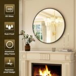 24 Inch Spherical Mirror - Circle Mirrors for Rest room, Entryway and Livin... - Image 4