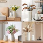 Ceramic Vases Set of 3-White Vase for Fashionable Dwelling Decor, Flower Vases ... - Image 4