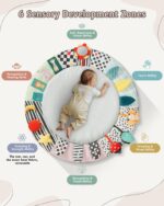 Child Play Mat Exercise Gymnasium,6 Developmental Zones Tummy Time Mat, Folda... - Image 3