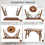 Handcrafted Strong Wooden Bench, 30" - Farmhouse-Type Entryway Seating f... - Image 5