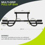 ProsourceFit Multi-Grip Chin-Up/Pull-Up Bar, Heavy Responsibility Doorway Traine... - Image 4