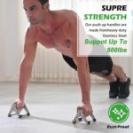 Push Up Stand, Pushup Handles for Power Coaching, Heavy-duty Stainl... - Image 3