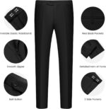WULFUL Males’s Slim Match Go well with One Button 3-Piece Blazer Gown Enterprise We... - Image 4