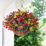 Synthetic Fake Hanging Vegetation Flowers Basket for Summer season Out of doors Outsi... - Image 3