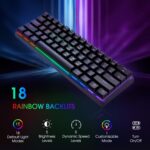Transportable 60% Mechanical Gaming Keyboard, Wired Keyboard with Blue Swit... - Image 3
