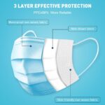 DR.MOXA Face Masks Disposable 100 Pack, PFE>95%, 3 Ply Safety Face... - Image 3