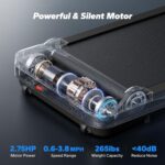 MERACH Strolling Pad, 2.75HP Quiet Underneath Desk Treadmills for House, Porta... - Image 4