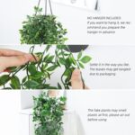 Whonline Faux Hanging Vegetation, Synthetic Small Potted Vegetation for Indoo... - Image 4