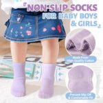 ANTSANG 12 Pairs Child Ladies Boys Toddlers Youngsters Grips Socks Crew Cotton... - Image 3