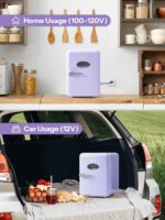 Mini Fridge With Deal with, Small Fridge Fast Cooling 4 Liter/6 Cans Ski... - Image 5