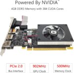 GeForce GT 730 4G Low Profile Graphics Card, 2X HDMI, DP, VGA, DDR3, P... - Image 3