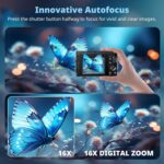 4K Digital Digital camera for Pictures, UHD Autofocus 48MP 180° Flip Display... - Image 5