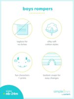 Easy Joys by Carter's baby-boys 3-pack Rompers - Image 3